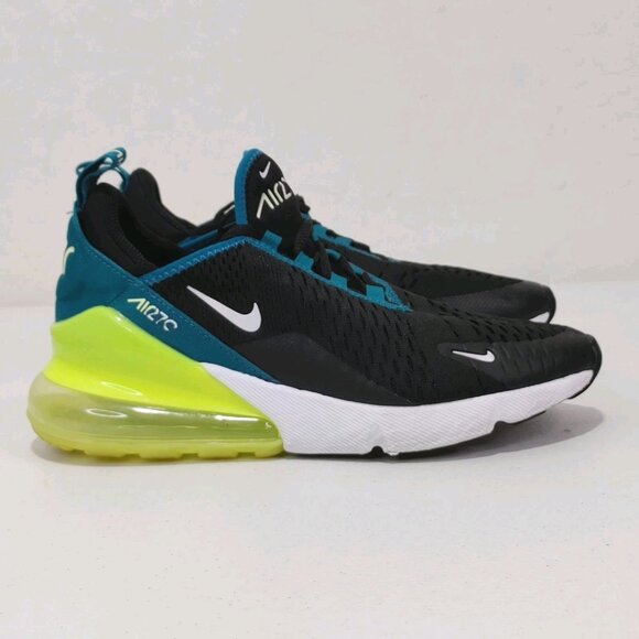 Nike Big Kid's Air Max 270 Black/White Bright Spruce (943345 026) 6.5Y / 8 Women - Picture 1 of 10